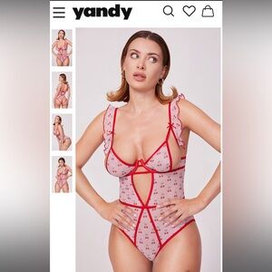 YANDY X LANA RHOADES JUICY CHERRY COUTURE TEDDY  size M